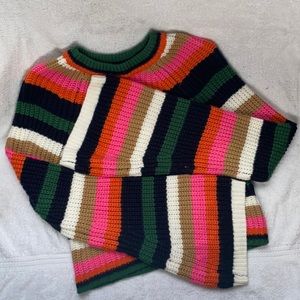 Charlotte Russe striped bell sleeve sweater